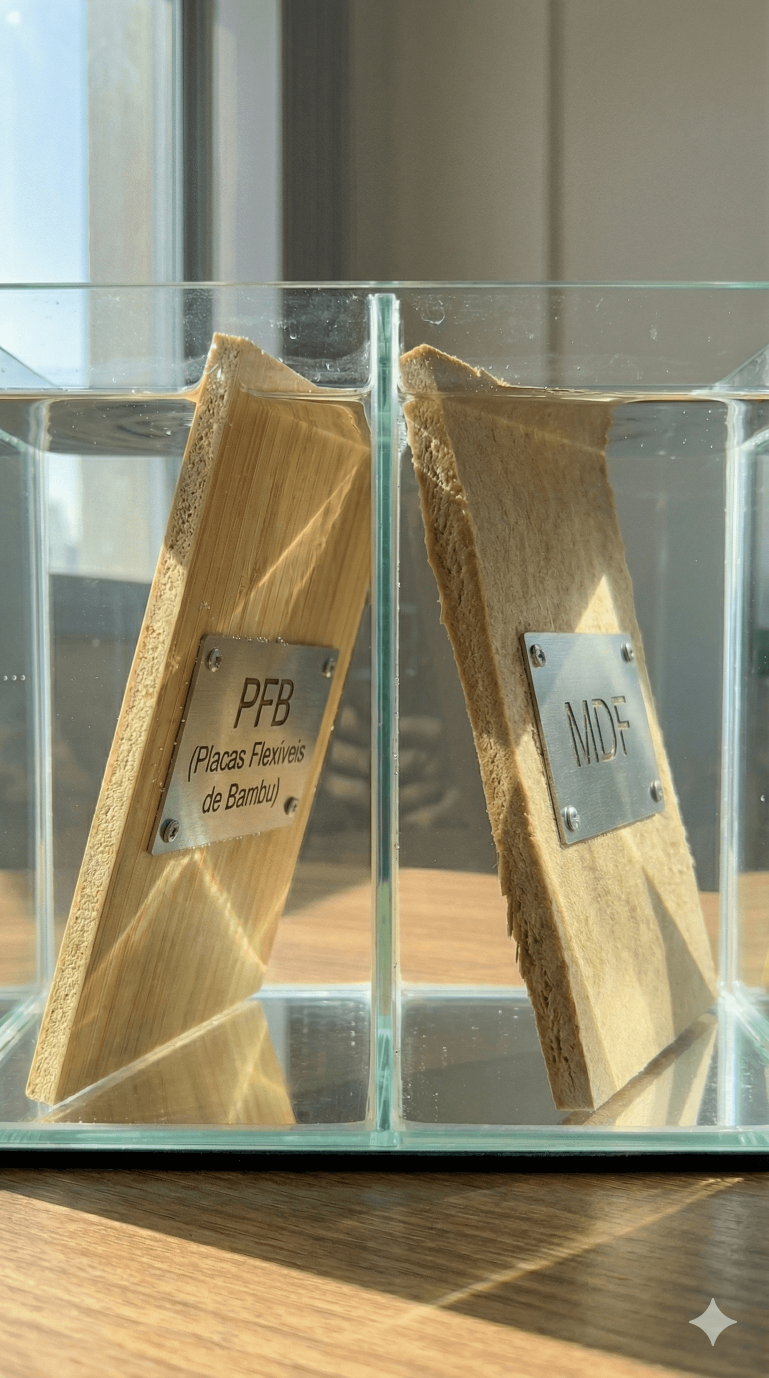 PFB vs MDF teste de água — 24h
