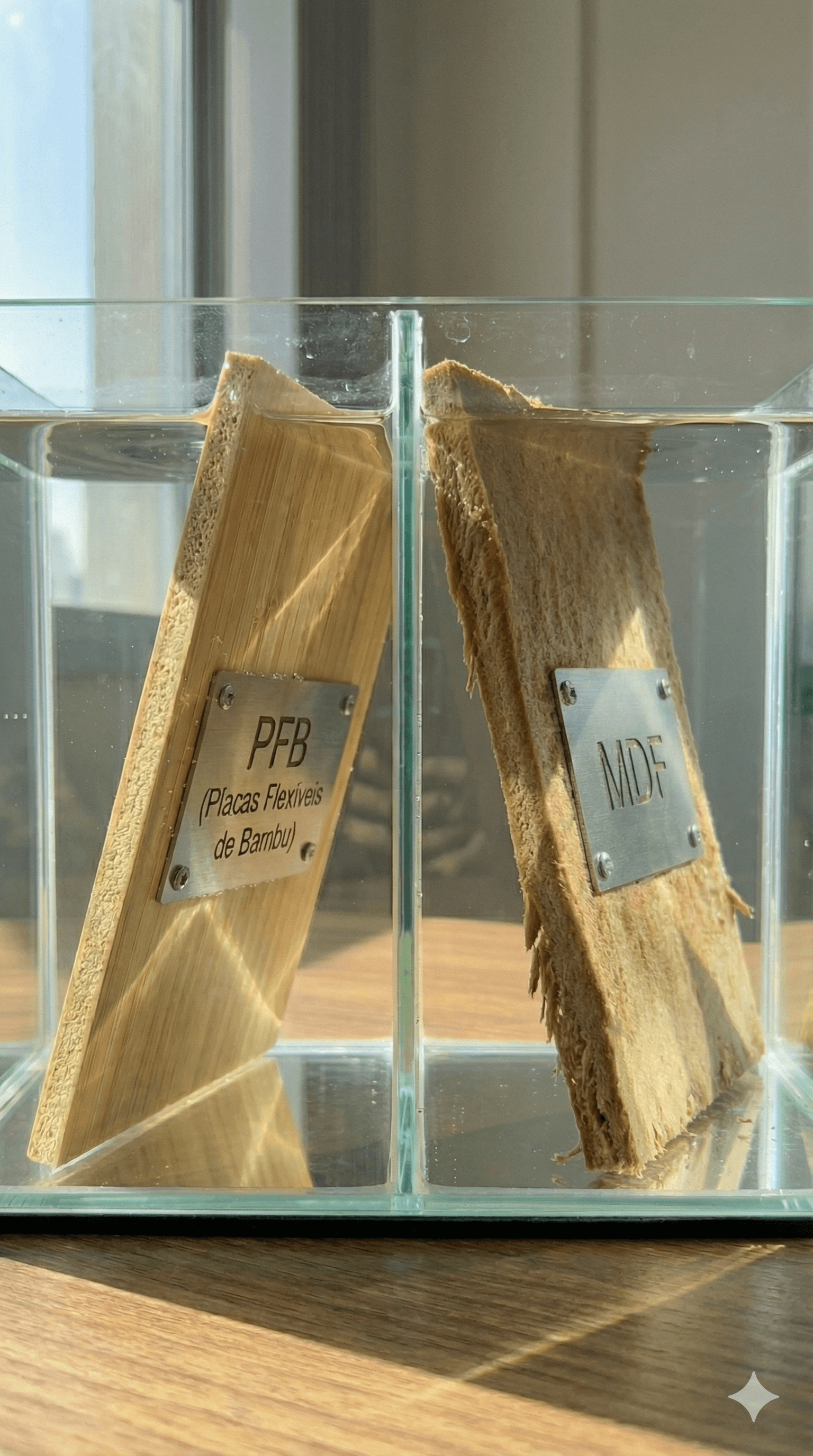 PFB vs MDF teste de água — 48h